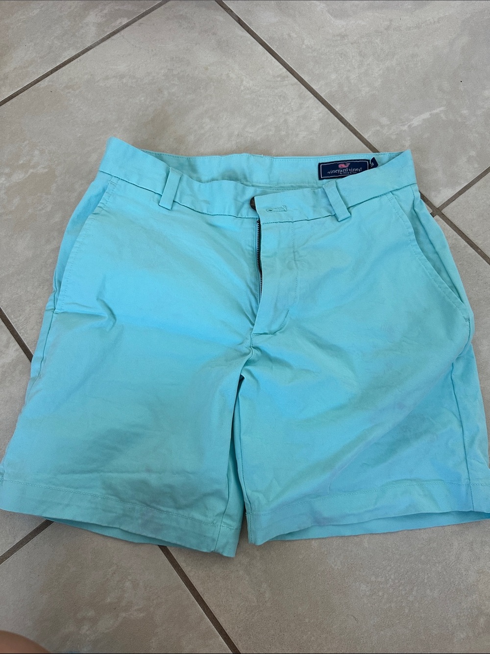 Vineyard Vines Men’s Aqua Blue Flat Front Shorts
